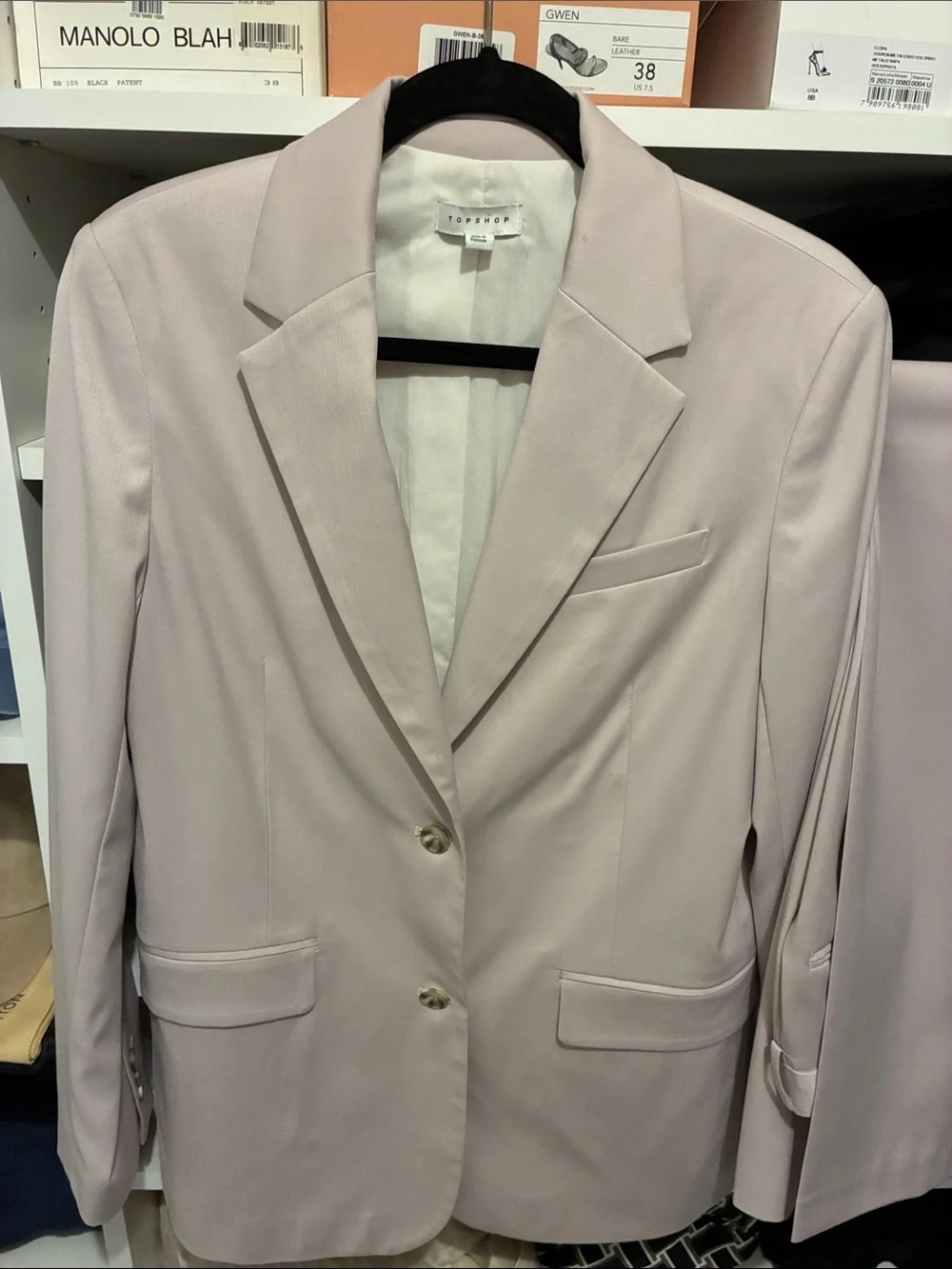 Matching set: Topshop Pale Pink Tailored Blazer & Trouser